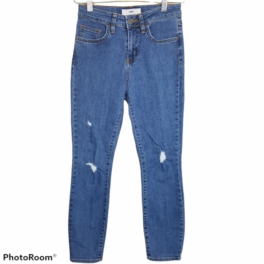 Vans Skinny Jeans Womens Size 24 Mid-Rise Light Wash